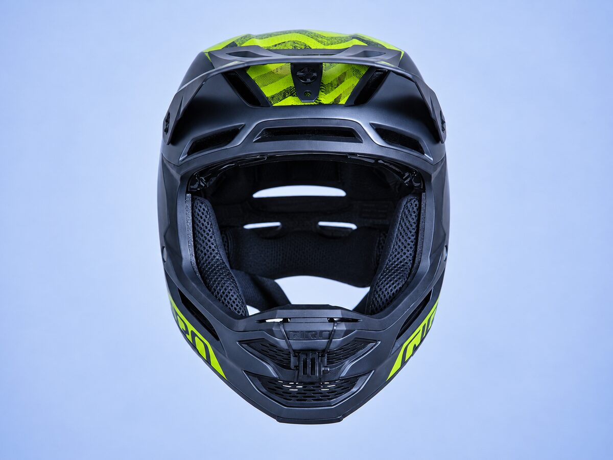 GoPro chin mount for the Giro Insurgent Spherical, front view